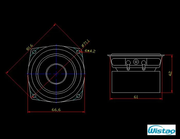 Hi Fi 2 5 дюймовый Полнодиапазонный динамик 4/8 Ом 8 ~ 15 Вт 150 Гц 20 кГц для небольшого