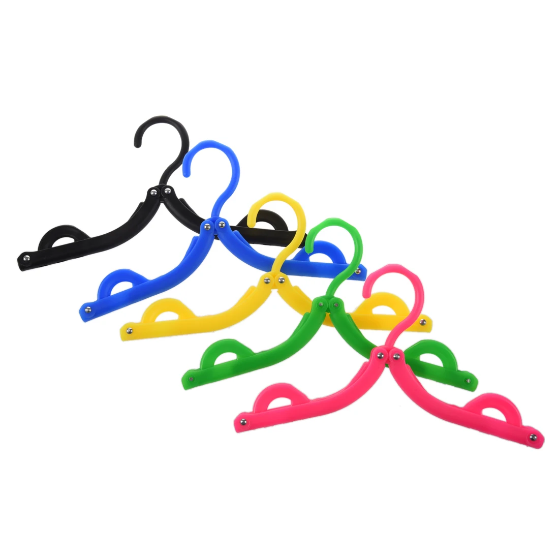 Buy 5pcs Clothing Hangers Portable Folding Plastic for