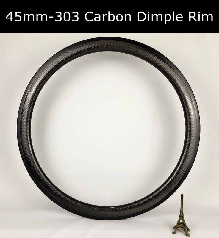 

Tubeless 45mm 303 dimple golf surface carbon rims bike clincher tubular wheel special brake surface