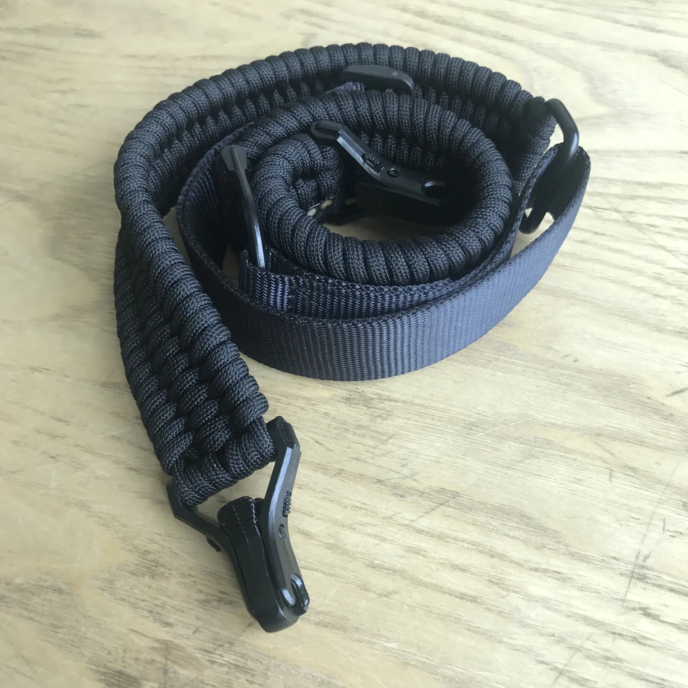 hand made Adjustable Paracord Rifle Gun Sling Strap With Swivels Tactical gun Strap camping