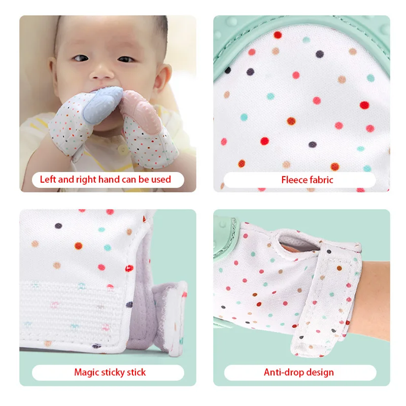 Food Grade Silicone Baby Molar Gloves Silicone Teether Gloves For 6 Months Infant Dental Care Toothbrush Durable BPA Free WT0400 (13)