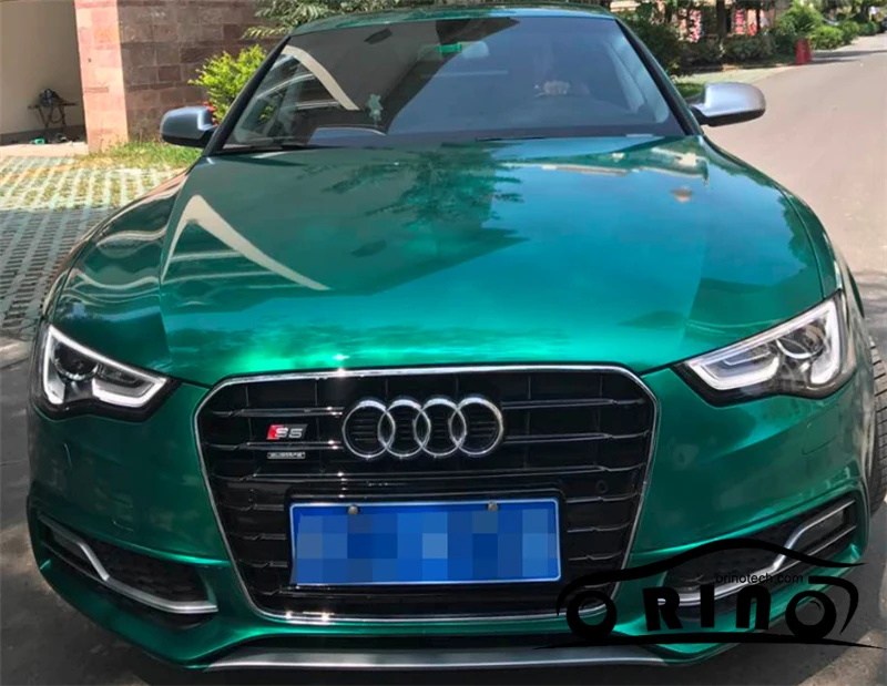 US $283.10 ORINO Emerald Gloss Metallic Metal Vinyl Super Glossy Green Vinyl Film Wrap Vehicle Car Full Body Wrapping Sticker 15220M
