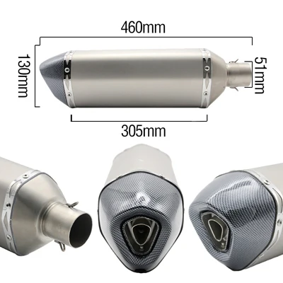 Zs-гоночный модифицированный большой размер мотокросса Yoshimura Akrapovic мотоцикл глушитель выхлопа трубы с DB Killer Z750 TMAX DUKE CB400 CBR - Цвет: B