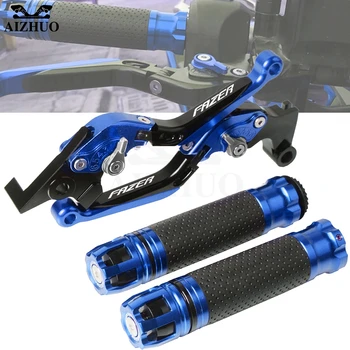 

Motorcycle Brake Clutch Lever Extendable+Handle Grips Handlebar For YAMAHA FAZER600 FZ6R/FZ6 FAZER 600 2004-2010 2009 08 07 06