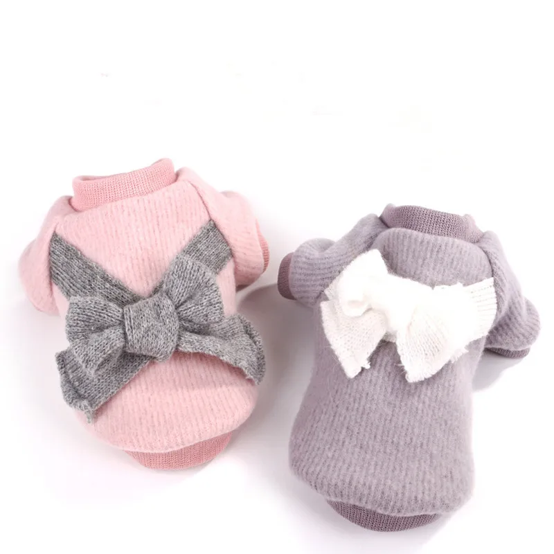 

Cute Butterfly Bow Dog Sweaters For Small Pets Cats Winter Warm Christmas Sweater Dachshund Chihuahua Puppy Clothes dog jumper