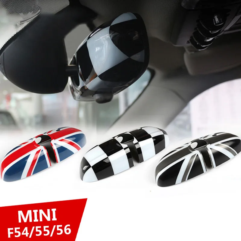 

1Pcs Rearview Mirror Cover Interior View Mirror Shell Cover Car-styling For BMW Mini all series Union Jack Checkered