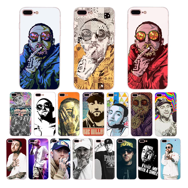 

Mac miller Rapper soft mobile phone cases for Apple iphone xs max 5s 5 x xr 7 6 6s 8 plus se cover silicone case TPU shell Coque