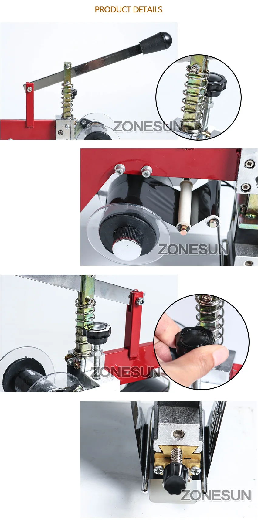 ZONESUN ZY-RM5-E цвет ленты Горячая печатная машина ручной кодирования Дата принтер код области печати 35/50*3 мм