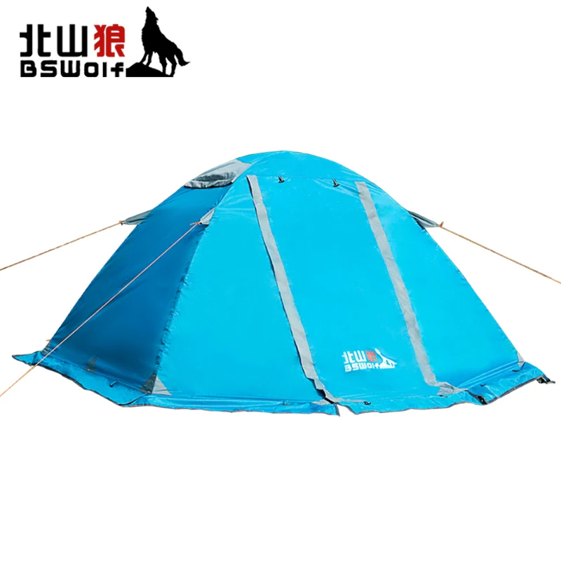 

BSWolf Outdoor Camping Tent Double Layer Aluminum Alloy Rod Tent 4 Seasons Rainproof Snowproof Tabernacle Travel Climbing