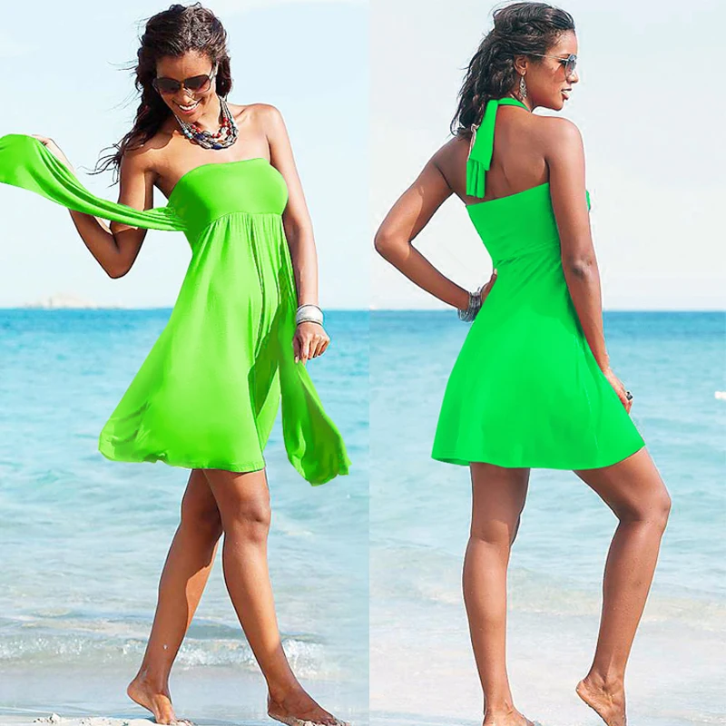 

2019 SWIMMART Brand Original Design Top Lined With Removable Padding Bandage Cover Ups Dress for Beach and Holiday VB007