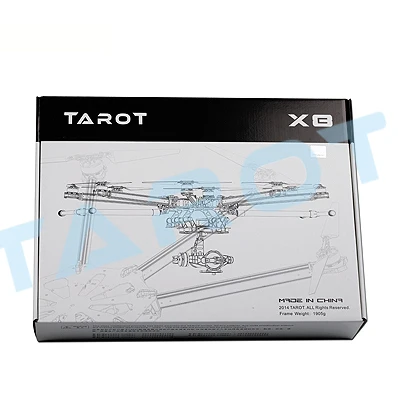 TAROT X8 ALL Carbon TL8X000 8 Axis Octocopter with Electric Retractable Landing Skids and Folding Arm for FPV Photography