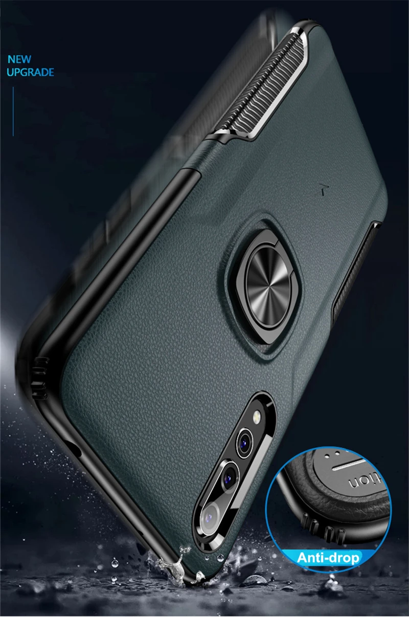 NTSPACE для huawei P20 Pro 20Lite Honor V10 7X металлическое кольцо для пальца беспроводной зарядный чехол для телефона для huawei Nova 3 3e 3i задняя крышка