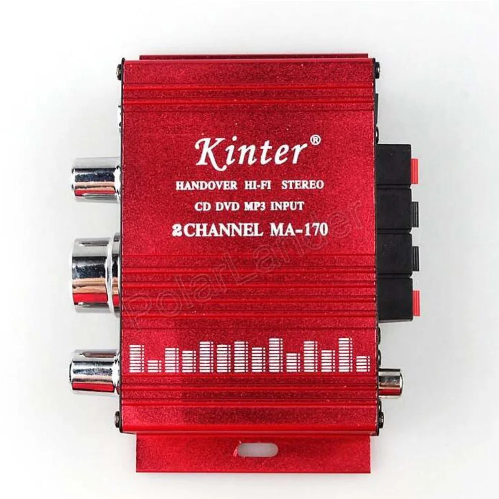 Горячая Распродажа KInter ма-170 автомобильный усилитель аудио hi-fi Mini 2 канальный цифровой работающего на постоянном токе 12 В в USB