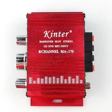 Горячая Распродажа KInter ма-170 автомобильный усилитель аудио hi-fi Mini 2 канальный цифровой работающего на постоянном токе 12 В в USB
