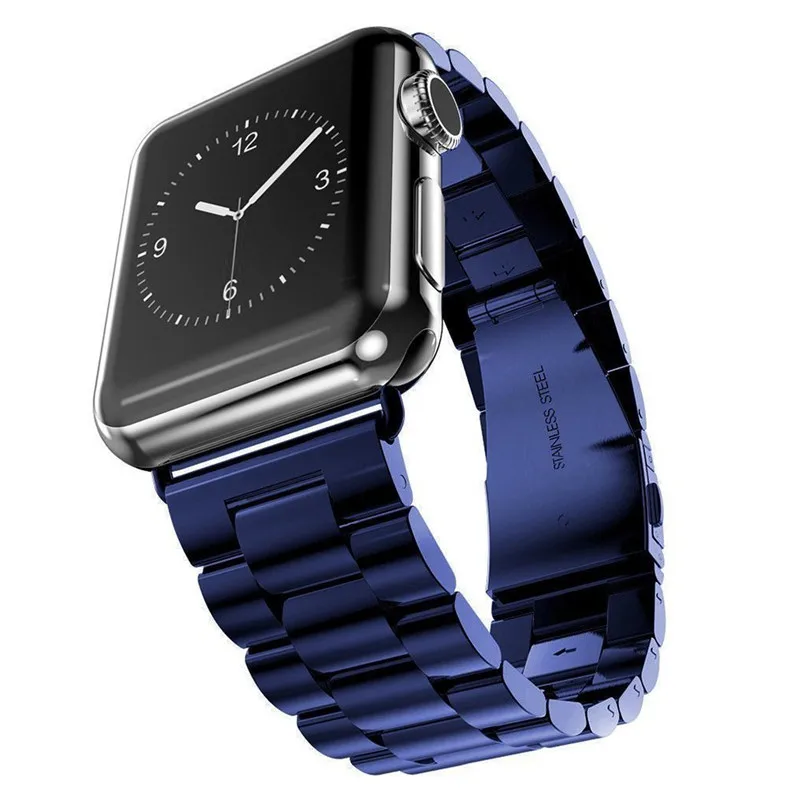 

Colorful Stainless Steel Bracelet for Apple Watch Series 5/4 Band 44mm 40mm 42mm 38mm Watchbands Strap for iWatch Series 3/2 /1