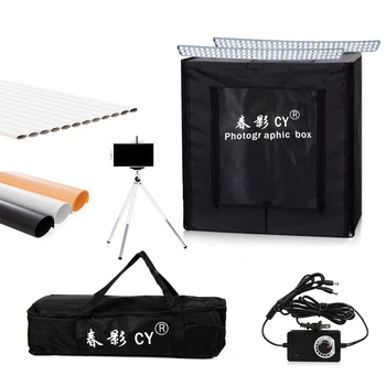 

free shipping 50*50*50cm Photo Studio LED soft box Shooting Light Tent photo light tent set+portable bag dimmer switch for toy
