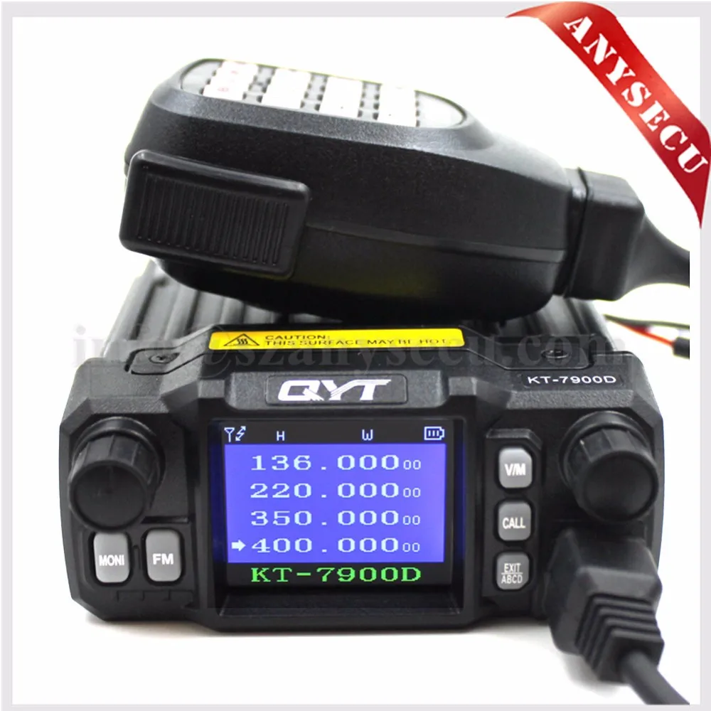 Quad Band Mobile radio QYT KT 7900D Quad Display 144 220 350 440MHZ 25Watt Transceiver Large