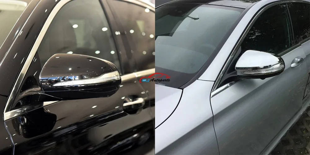 Автомобиль сторона заднего вида Зеркало заднего вида крышка отделка яркое серебро ABS 2 P для Mercedes e-класса Benz W213 E200 E300 e400 LHD