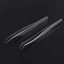 ZtDpLsd 1 шт. Профессиональный из нержавеющей стали для наращивания ресниц пинцеты прямые, изогнутые ресницы щипцы с острым зажимом для макияжа