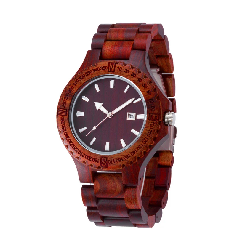 

Top Brand Luxury Portable Man's Watch Wood Watch Band Quartz Analog Display Man Sports Wristwatch Male Clock Relogio Masculino