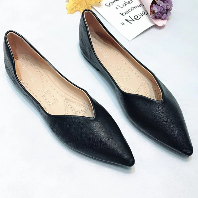 new pointed flat shoes shallow mouth single shoes non-slip wild soft bottom fashion shoes