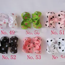 Девочки Аксессуары для волос 200 шт. бант для малышей корсажная лента повязка для волос с бантом в горошек/красочные TET