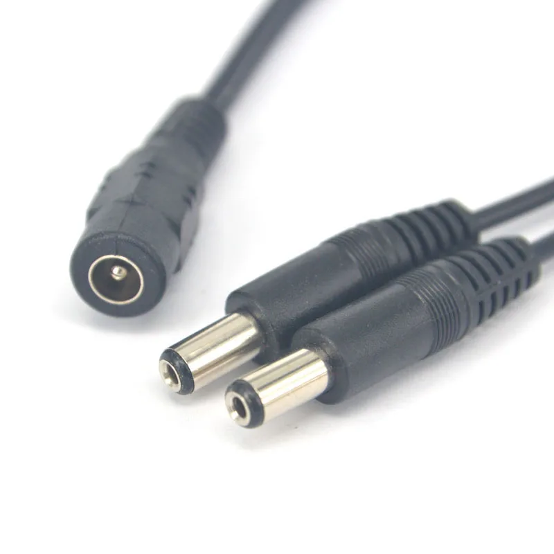 

DC Power Splitterr 1 Female to 2 Male Cable Cord Adapter for CCTV Camera 5.5mm / 2.1mm