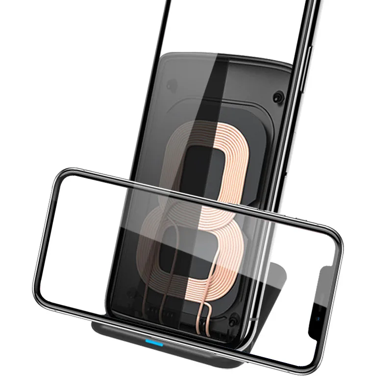 Беспроводное зарядное устройство Qi 10 Вт для iPhone XR XS Max X 8 Plus Samsung Galaxy S9 S8|Зарядные