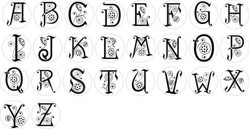 Selo de Cera Selo de Cobre Scrapbooking do Vintage Retro Cabeça Alphets Letras Curlicue Vedação Faça Você Mesmo Casamento - Presente Envelope Selo 26 6 cabeça alphets 26 Letras Curlicue vedação DIY