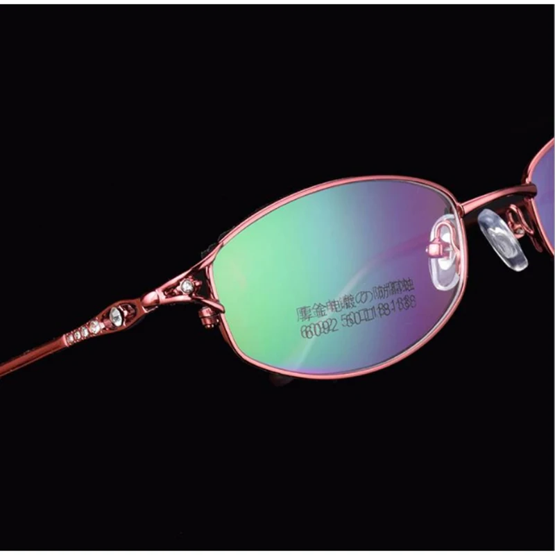 Prescription glasses Women Temperament half rim Photochromic lens For Moypia Cylinder With diopter lens