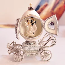 High Quality Deluxe Eggshell Carving Mini Music Box Musical Boxes for Noble Wedding Gift Love Girls Valentine’s Day