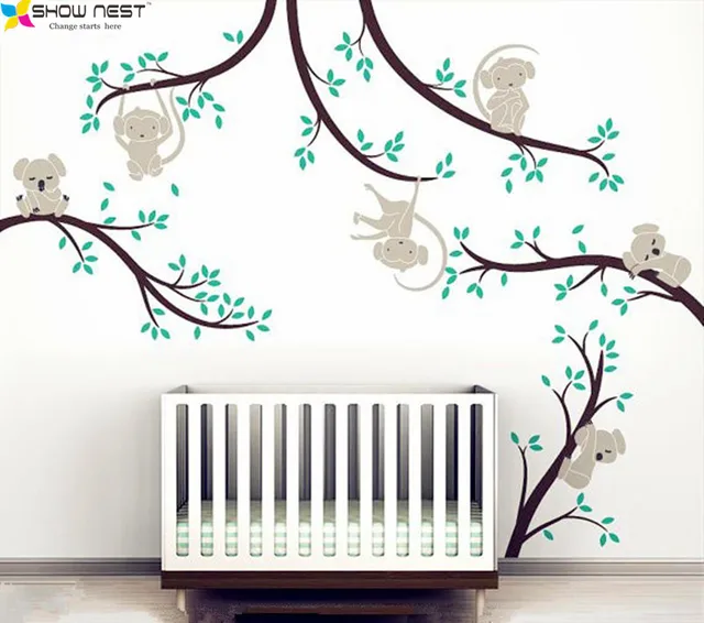 Tree Branch Wall Decor aliexpress : buy monkey and koala tree branches wall sticker Tree Branch Wall Decor aliexpress : buy monkey and koala tree branches wall sticker