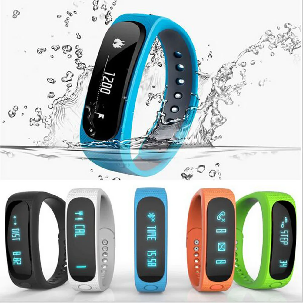New E2 Smart Wristband Sport Fitness Tracker Bracelet Time Alarm Pedometer Sleep Monitor Smart Band for