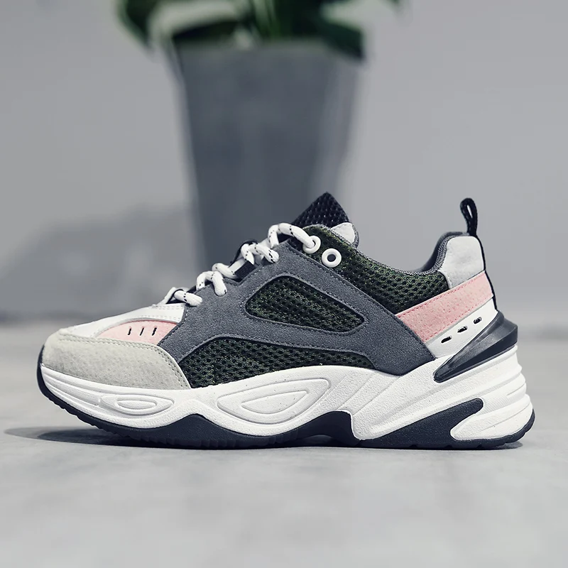 

Fashion 2018 Casual Shoes Woman Summer Comfortable Red Breathable Mesh Flats Female Platform Sneakers Women Chaussure Femme