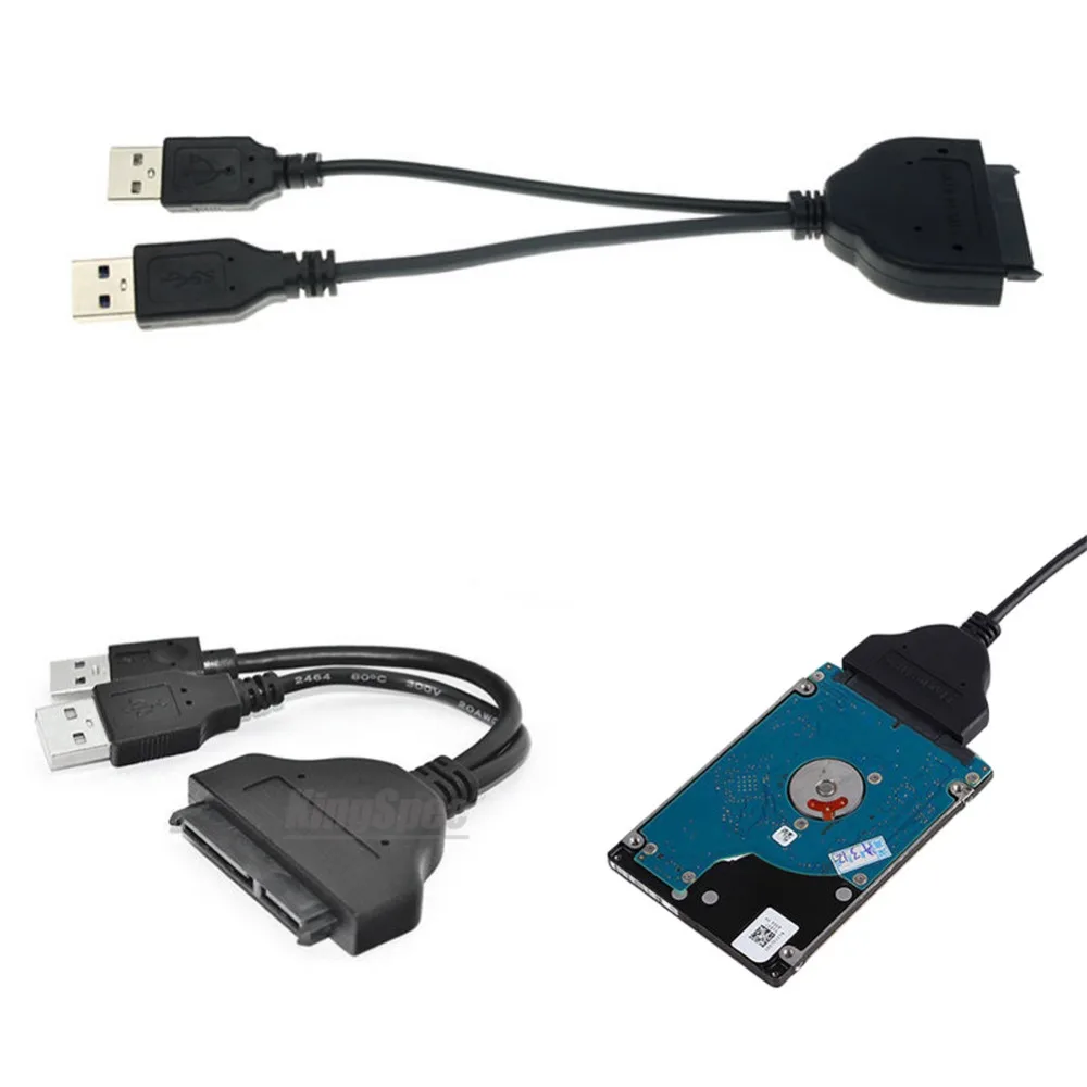 USB 3.0 to SATA 22Pin 2.5Inch Hard Disk Driver Adapter with USB Power