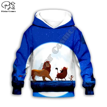 

Simba The Lion King cartoon hoodie Kids baby 3D printed zipper hoodies Sweatshirts boy girl Long sleeve Harajuku streetwear pant
