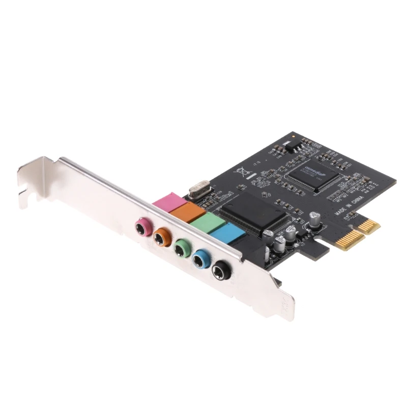 PCI-E аудио цифровой звуковой карты 5,1 твердотельные конденсаторы CMI8738 Чипсет+ барьер