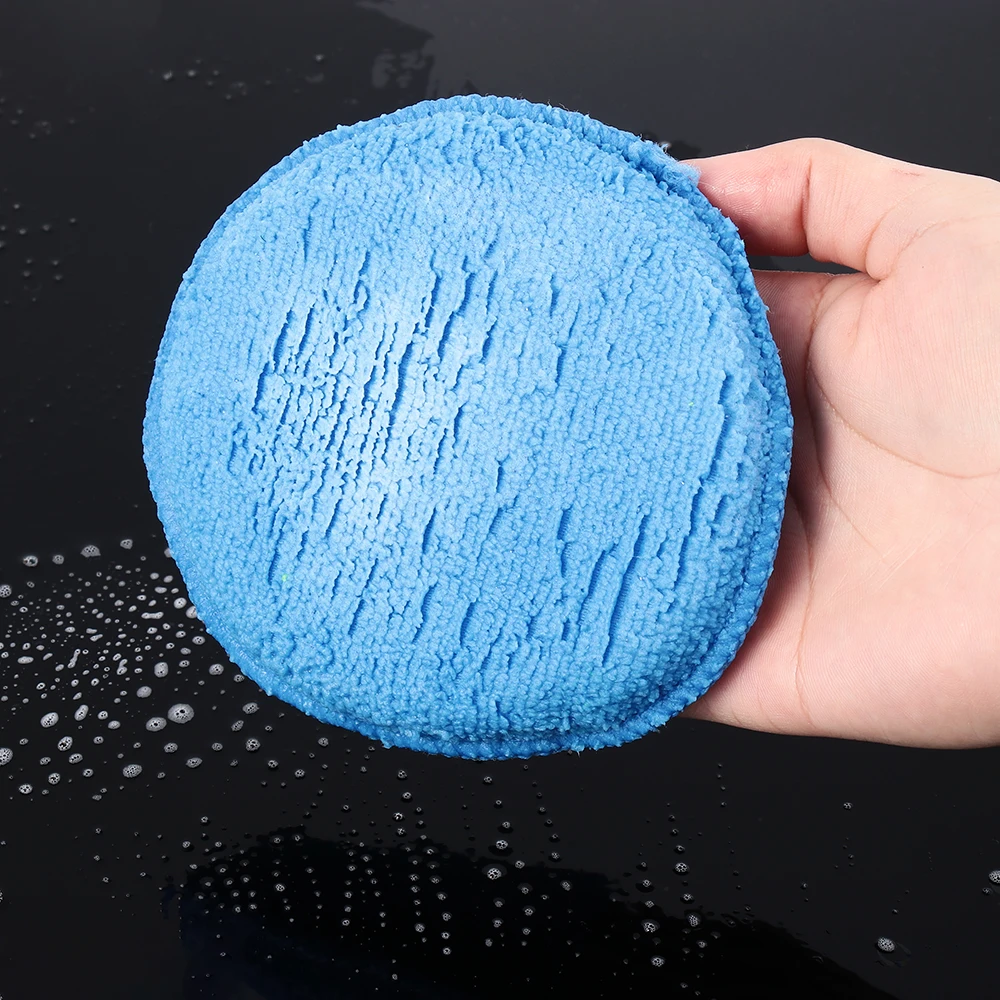 5pcs/set 5 Inch Car Waxing Polish Applicator Pad Microfiber Foam Sponge