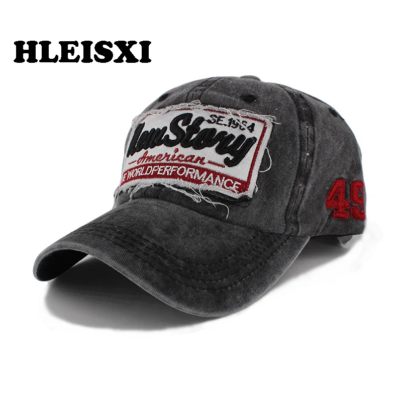 

HLEISXI Women Snapback Summer Fashion Men Letter Baseball Caps For Male Cotton Caps Adjustable Casual Hat Adult Washed Gorras