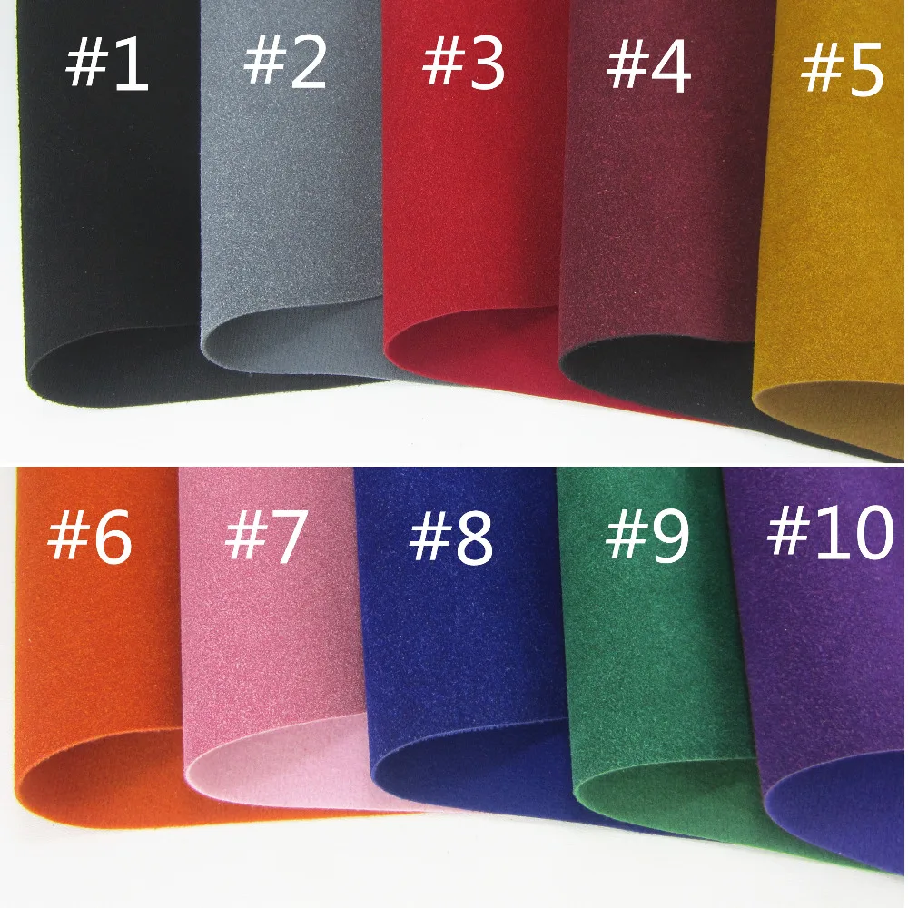 

A4 sheet 8"X11" Faux Suede Leather Fabric Colorful Synthetic Leather farbirc for bows shoes DIY craft project 1pieces F0212
