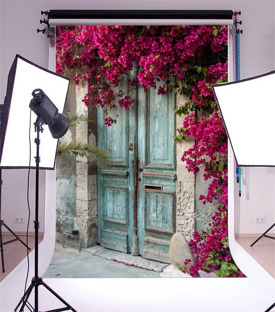 Laeacco Old Rural House Porch Yard Vine Door Spring Baby Portrait Photo Backgrounds Photography Backdrops Photocall Photo Studio