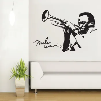 

Man Playing Saxophone Silhouette Wall Mural Music Series Art Design Wall Decals Home Bedroom Musical Decoration Wall Poster