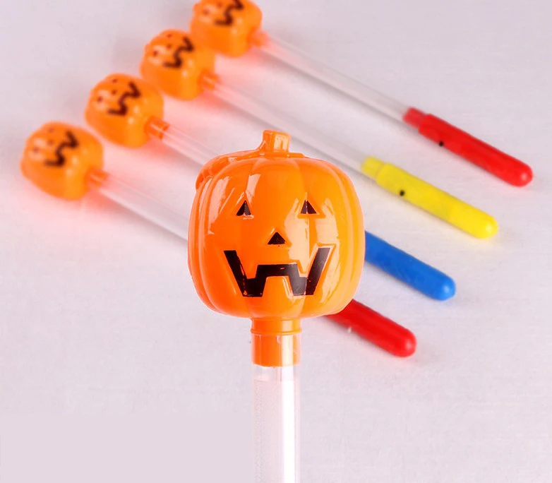 led party glow sticks Halloween Toy with LED Light Pumpkin Ghost Plastic led Stick Halloween Costume Glow Party Supplies Decor (1)