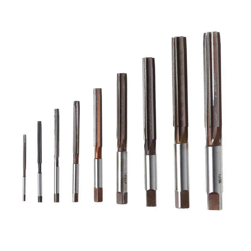 

9 Pcs 3mm-16mm H8 Chucking Cutter Straight Shank HSS Machine Hand Reamers #Aug.26