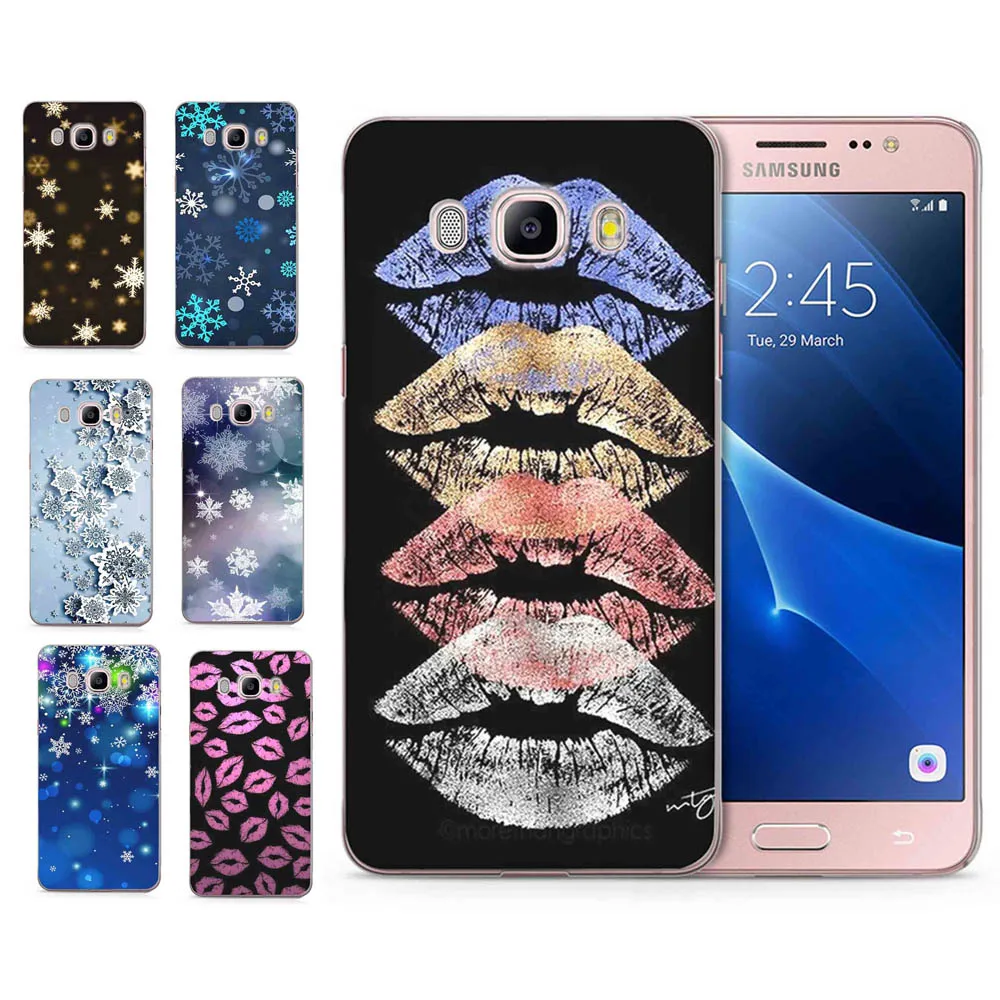 For Samsung Galaxy A3 A5 2016 2017 prime J1 J2 J3 J5 J7 S8/plus Note 8 TPU Silicon Snowflake Lip Print Pattern Cover Case C113 |