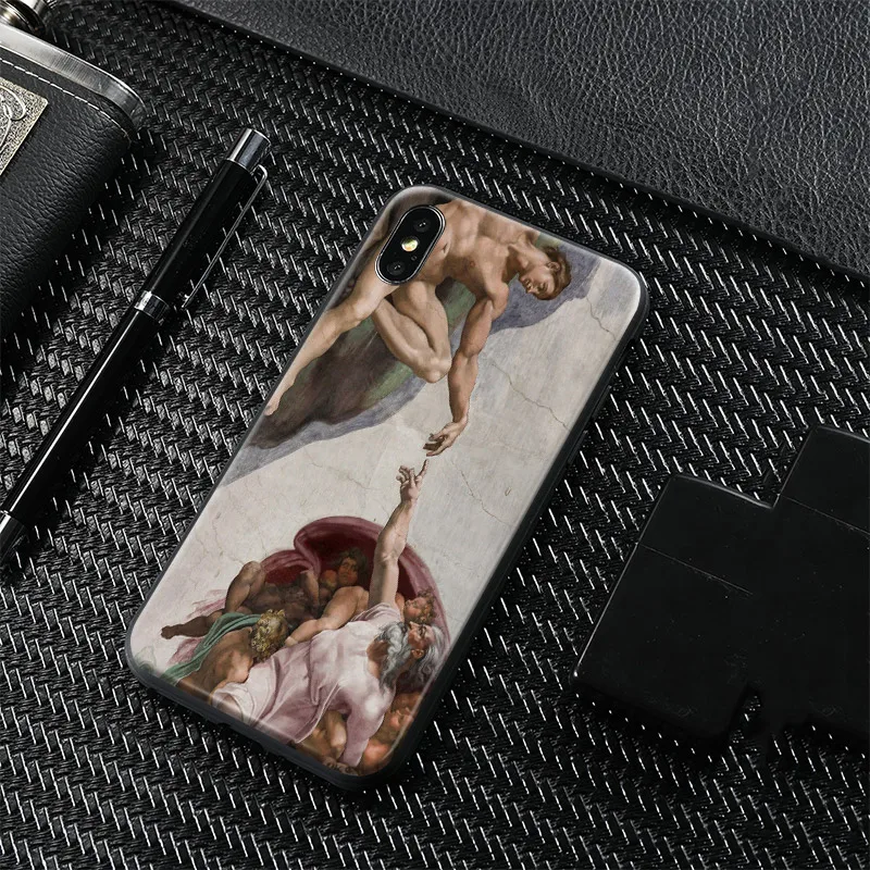 

Fresco by Michelangelo Soft Silicone Phone Case Cover Shell For Apple iPhone 5 5s Se 6 6s 7 8 Plus X XR XS MAX