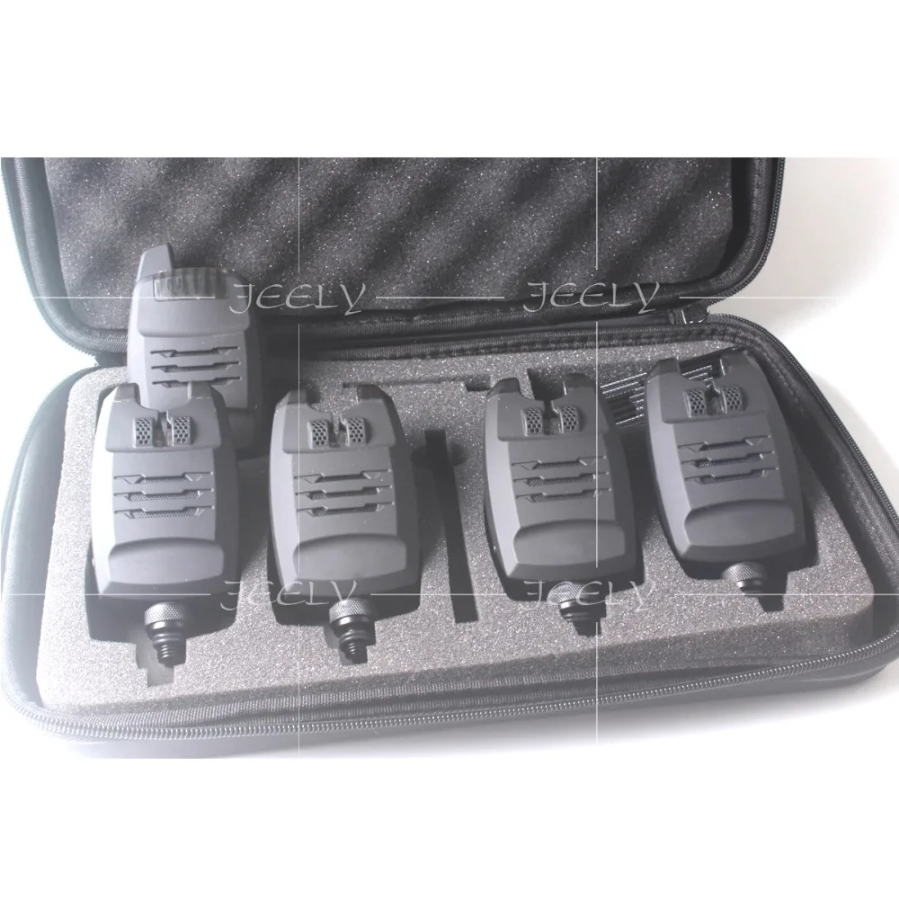 Pesca da Carpa Alarme da Mordida de Pesca Eletrônico com Snag 6 plus 1 e 4 plus 1 Soa e Alarmantes Led sem Fio Jeely Conjunto Alarme Indicador Bar Ouvido 6 Ferramentas de pesca