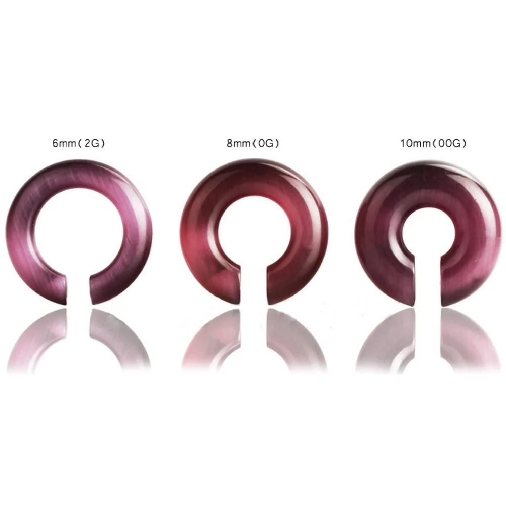 hot selling round stone ear plugs tunnels design body jewelry piercing