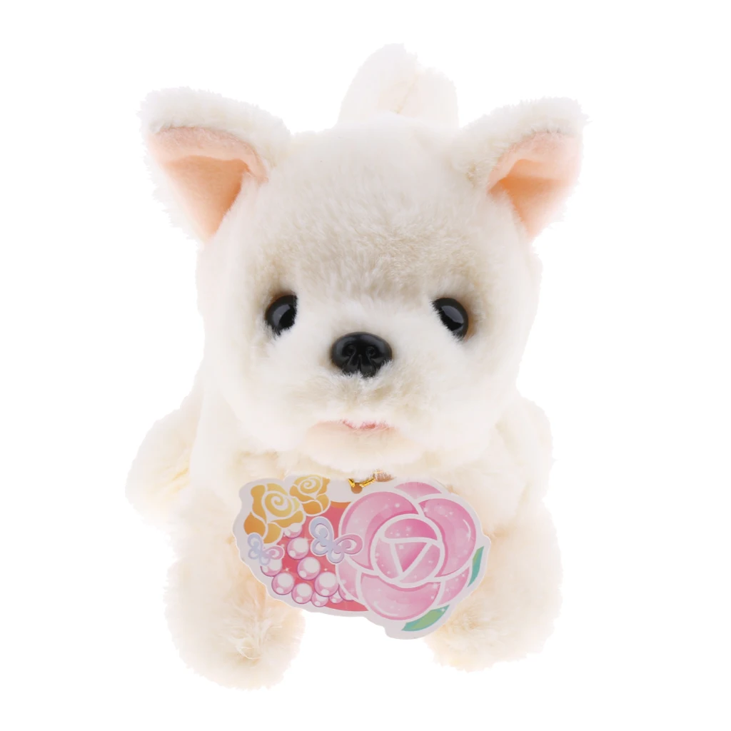 Smart Electronic Interactive Puppy Dog Pet Soft Plush Animal Robot Kids Baby Toys Walks & Barks Wag Tail Jump - Chihuahua