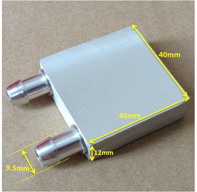 ARSYLID алюминиевый блок водяного охлаждения 40*40*12 мм 80 мм 120 мм 200 мм 240 мм охладитель жидкой воды теплоотвод для cpu GPU PC ноутбука